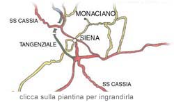pianta stradale italia toscana chianti Siena