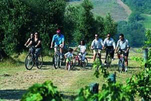 Bicycling in Tuscany among the hills of Chianti